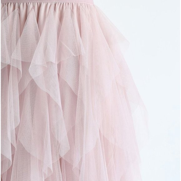 Frilly Ruffle Skirt Midi Layered Tiered Dress - Picture 6 of 8